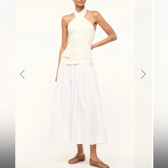 STAUD Harrington Dress White - size 4